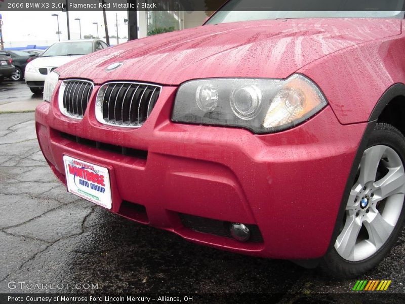 Flamenco Red Metallic / Black 2006 BMW X3 3.0i