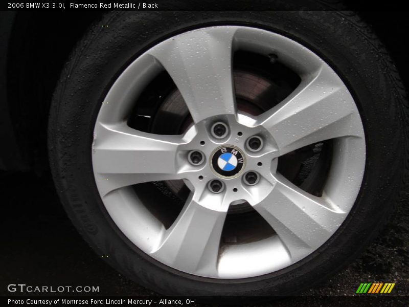 Flamenco Red Metallic / Black 2006 BMW X3 3.0i