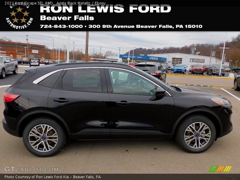 Agate Black Metallic / Ebony 2021 Ford Escape SEL 4WD