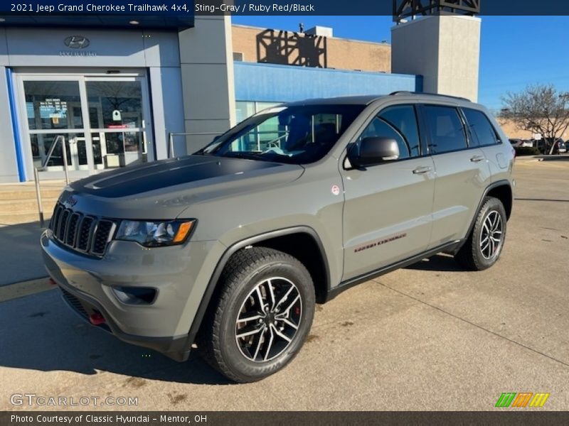 Sting-Gray / Ruby Red/Black 2021 Jeep Grand Cherokee Trailhawk 4x4