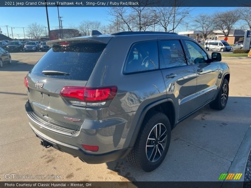 Sting-Gray / Ruby Red/Black 2021 Jeep Grand Cherokee Trailhawk 4x4