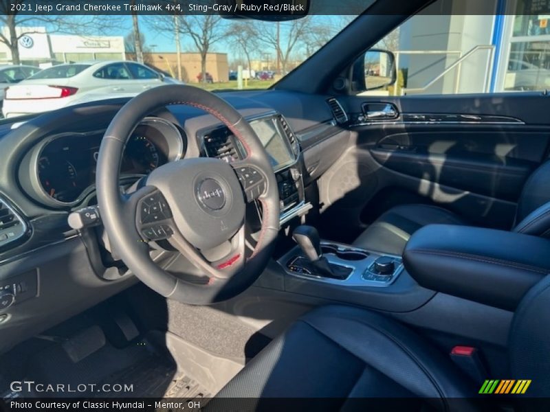 Sting-Gray / Ruby Red/Black 2021 Jeep Grand Cherokee Trailhawk 4x4