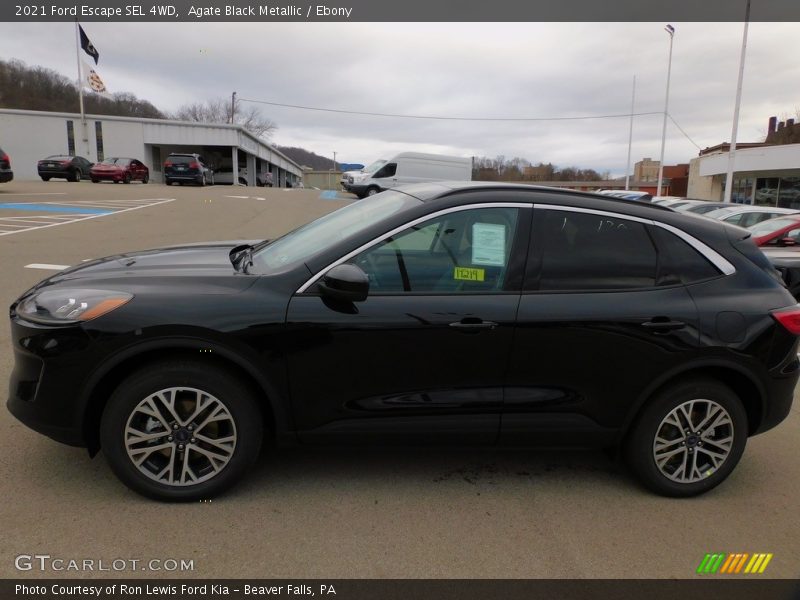 Agate Black Metallic / Ebony 2021 Ford Escape SEL 4WD