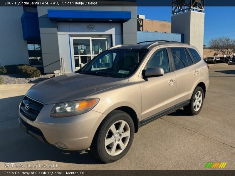 Golden Beige / Beige 2007 Hyundai Santa Fe SE 4WD