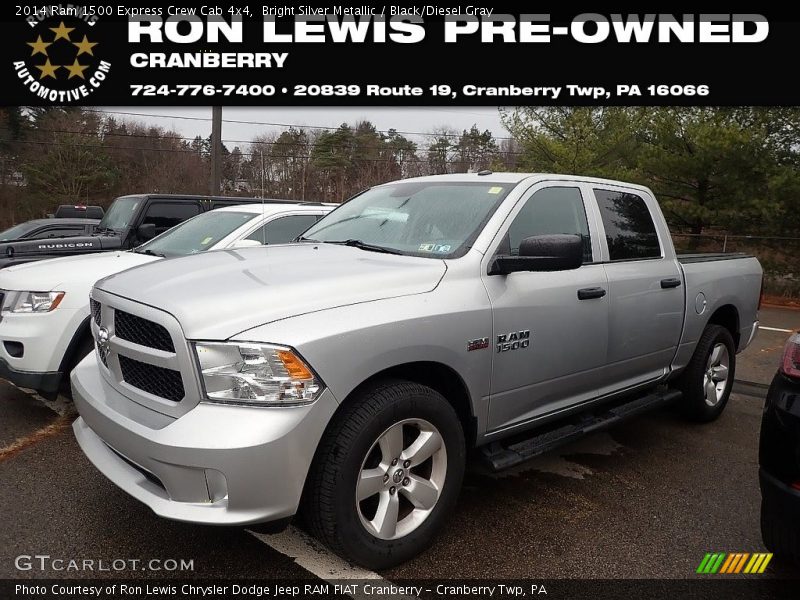Bright Silver Metallic / Black/Diesel Gray 2014 Ram 1500 Express Crew Cab 4x4