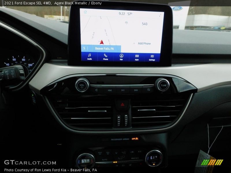 Agate Black Metallic / Ebony 2021 Ford Escape SEL 4WD