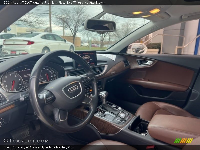 Ibis White / Nougat Brown 2014 Audi A7 3.0T quattro Premium Plus