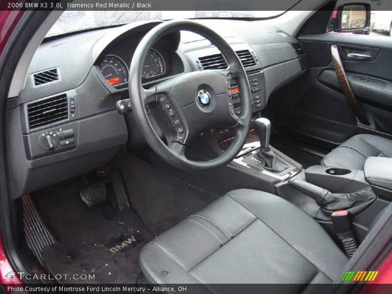 Flamenco Red Metallic / Black 2006 BMW X3 3.0i