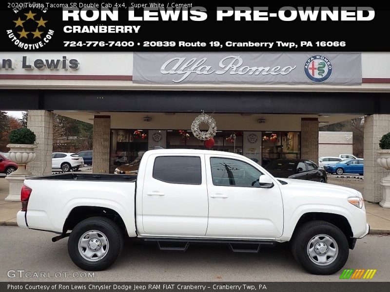 Super White / Cement 2020 Toyota Tacoma SR Double Cab 4x4