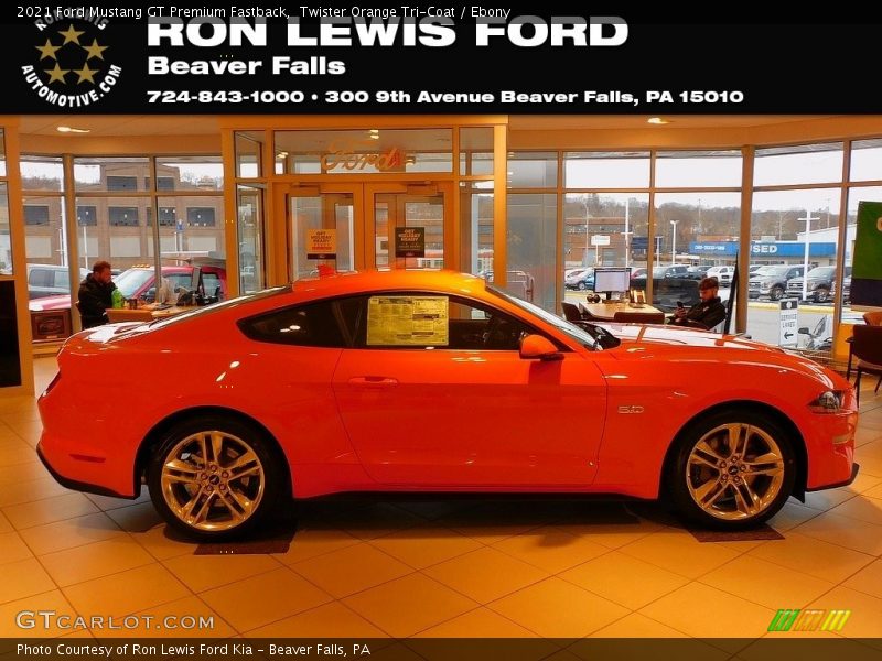 Twister Orange Tri-Coat / Ebony 2021 Ford Mustang GT Premium Fastback