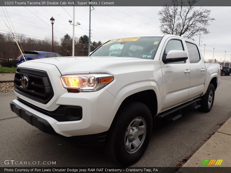 Super White / Cement 2020 Toyota Tacoma SR Double Cab 4x4