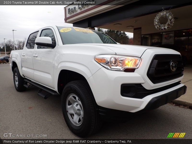Super White / Cement 2020 Toyota Tacoma SR Double Cab 4x4