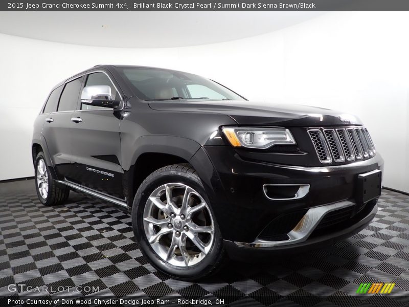 Brilliant Black Crystal Pearl / Summit Dark Sienna Brown/Black 2015 Jeep Grand Cherokee Summit 4x4