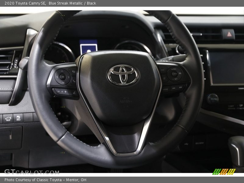 Blue Streak Metallic / Black 2020 Toyota Camry SE