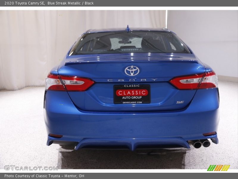 Blue Streak Metallic / Black 2020 Toyota Camry SE