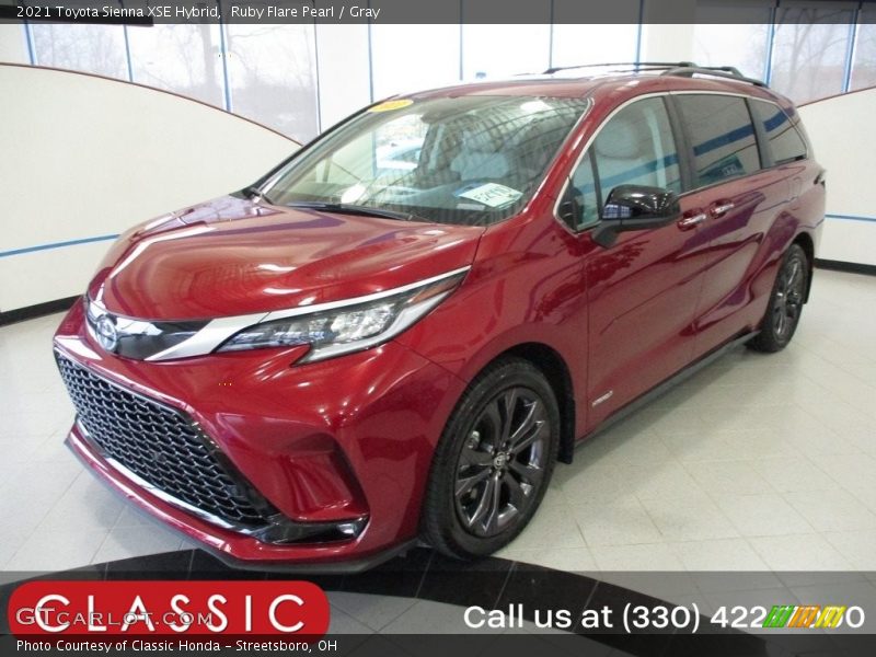 Ruby Flare Pearl / Gray 2021 Toyota Sienna XSE Hybrid