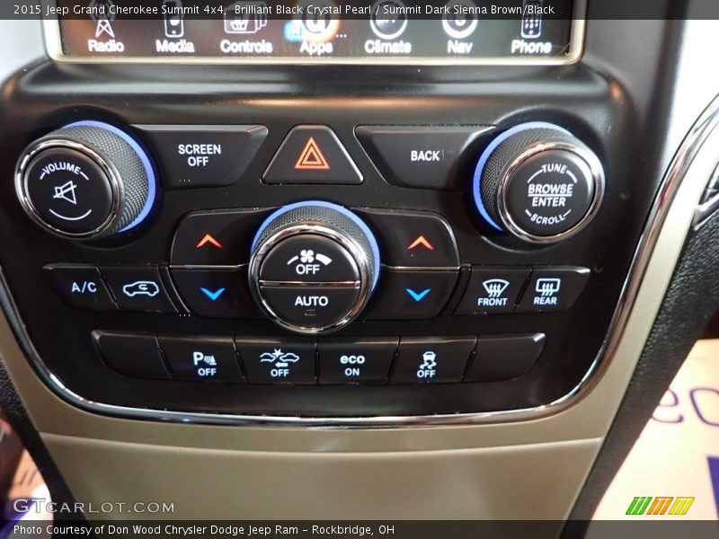 Brilliant Black Crystal Pearl / Summit Dark Sienna Brown/Black 2015 Jeep Grand Cherokee Summit 4x4