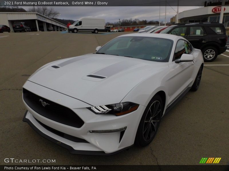 Front 3/4 View of 2021 Mustang EcoBoost Fastback