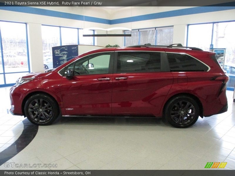 Ruby Flare Pearl / Gray 2021 Toyota Sienna XSE Hybrid