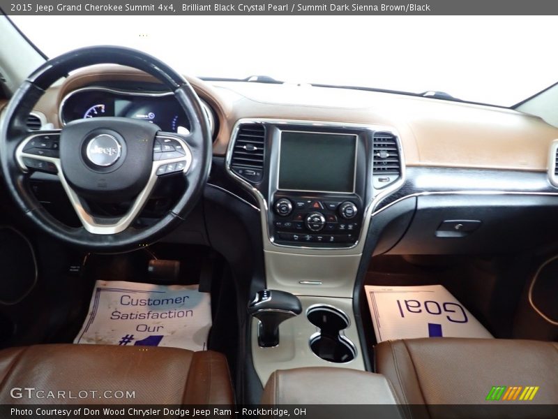 Brilliant Black Crystal Pearl / Summit Dark Sienna Brown/Black 2015 Jeep Grand Cherokee Summit 4x4