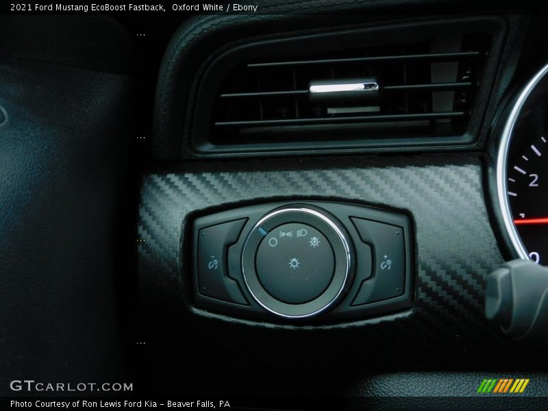 Controls of 2021 Mustang EcoBoost Fastback