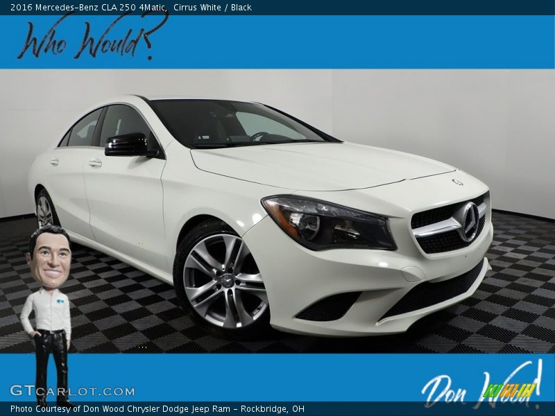 Cirrus White / Black 2016 Mercedes-Benz CLA 250 4Matic