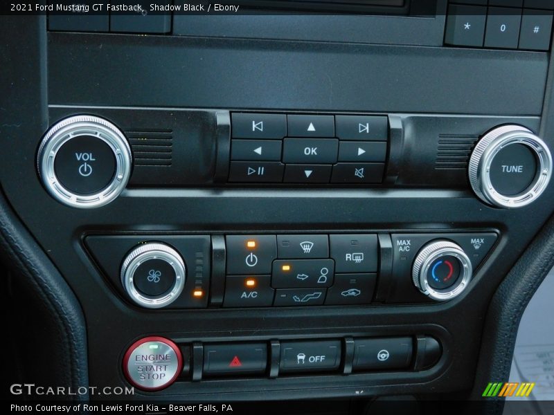 Controls of 2021 Mustang GT Fastback