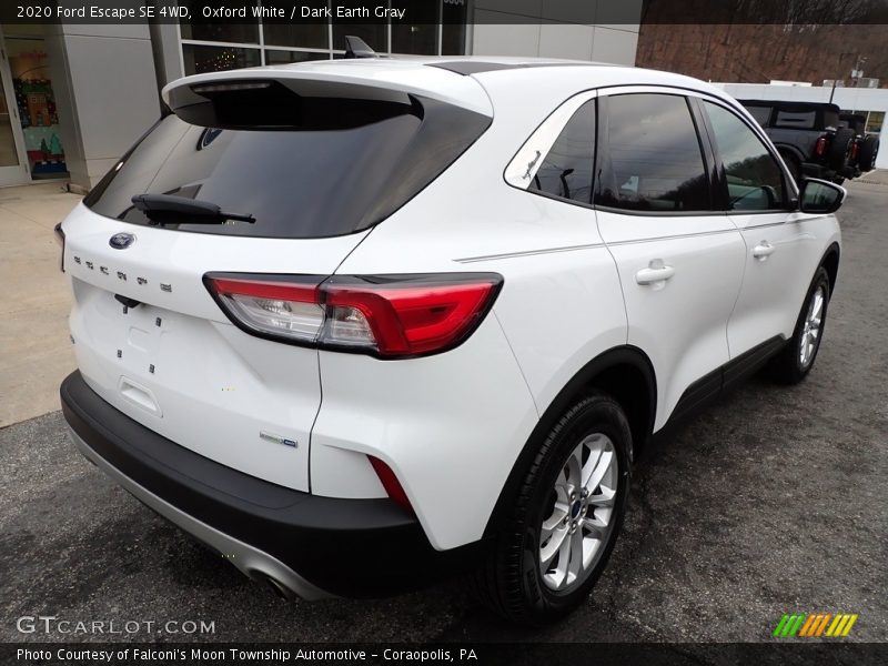 Oxford White / Dark Earth Gray 2020 Ford Escape SE 4WD