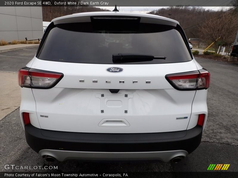 Oxford White / Dark Earth Gray 2020 Ford Escape SE 4WD