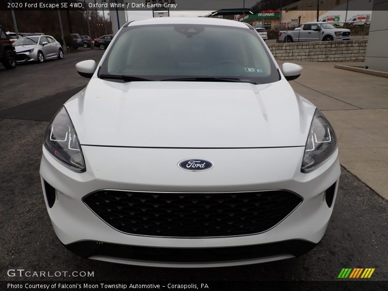 Oxford White / Dark Earth Gray 2020 Ford Escape SE 4WD