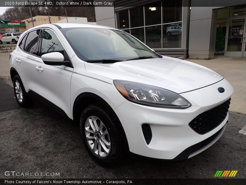 Oxford White / Dark Earth Gray 2020 Ford Escape SE 4WD