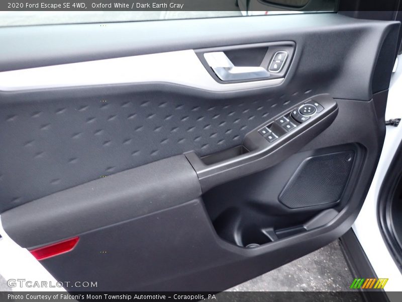 Oxford White / Dark Earth Gray 2020 Ford Escape SE 4WD