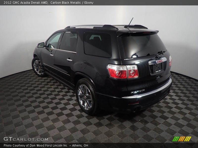 Carbon Black Metallic / Ebony 2012 GMC Acadia Denali AWD