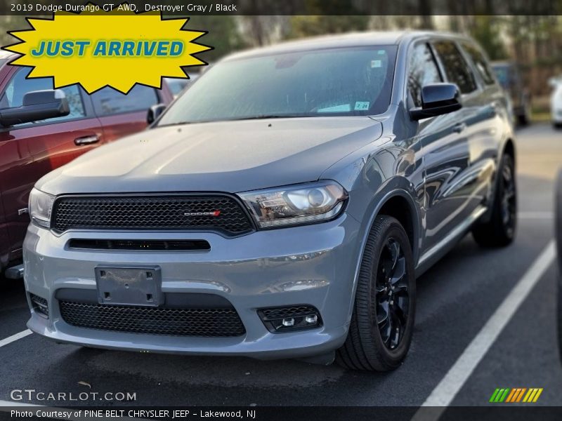 Destroyer Gray / Black 2019 Dodge Durango GT AWD