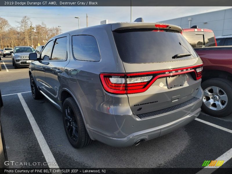 Destroyer Gray / Black 2019 Dodge Durango GT AWD