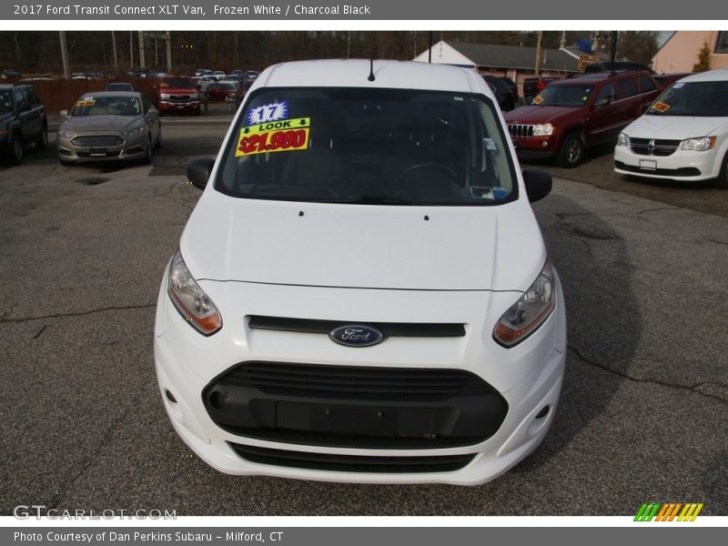 Frozen White / Charcoal Black 2017 Ford Transit Connect XLT Van