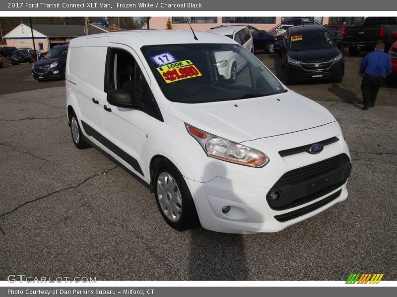 Frozen White / Charcoal Black 2017 Ford Transit Connect XLT Van