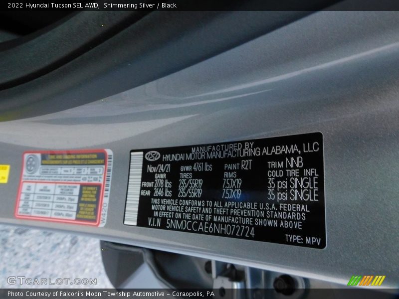 Shimmering Silver / Black 2022 Hyundai Tucson SEL AWD