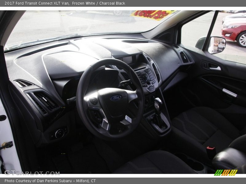Frozen White / Charcoal Black 2017 Ford Transit Connect XLT Van
