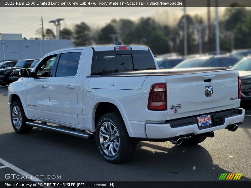 Ivory White Tri-Coat Pearl / Black/New Saddle 2022 Ram 1500 Limited Longhorn Crew Cab 4x4