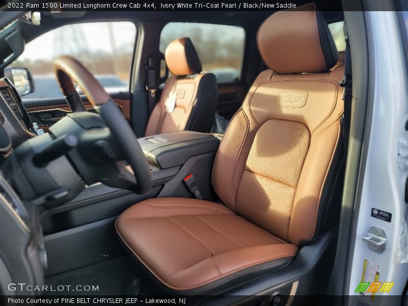 Ivory White Tri-Coat Pearl / Black/New Saddle 2022 Ram 1500 Limited Longhorn Crew Cab 4x4