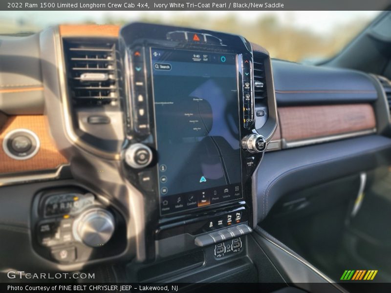 Ivory White Tri-Coat Pearl / Black/New Saddle 2022 Ram 1500 Limited Longhorn Crew Cab 4x4