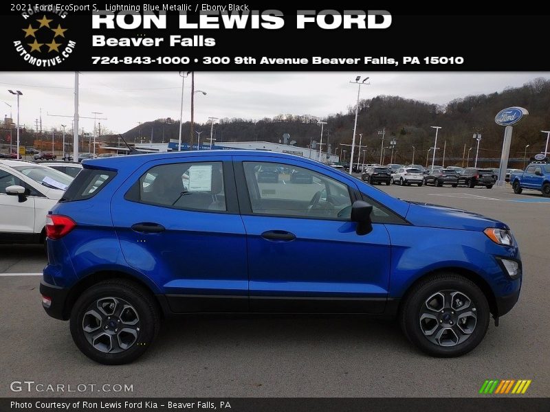 Lightning Blue Metallic / Ebony Black 2021 Ford EcoSport S