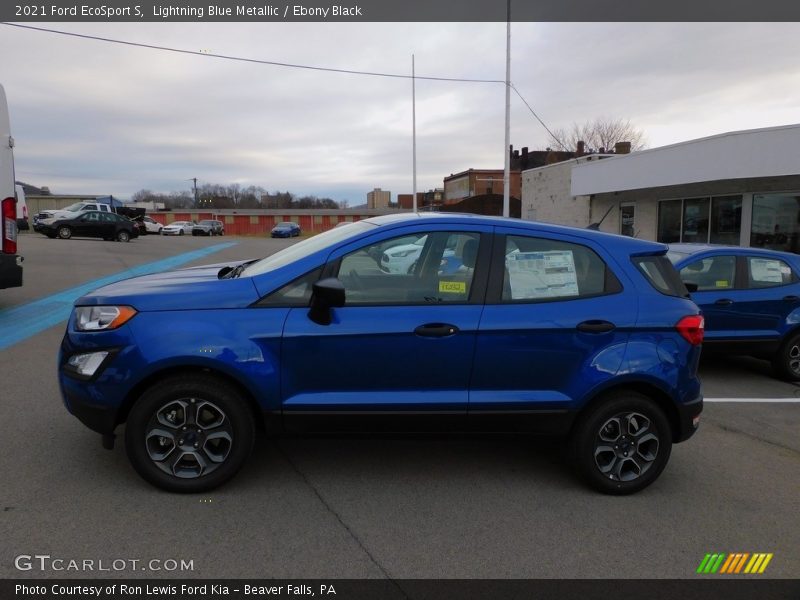 Lightning Blue Metallic / Ebony Black 2021 Ford EcoSport S