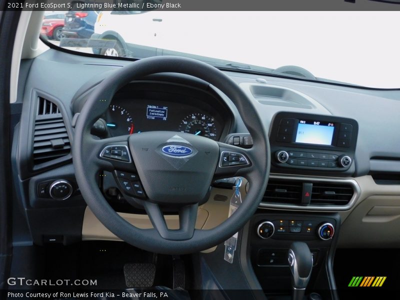Lightning Blue Metallic / Ebony Black 2021 Ford EcoSport S