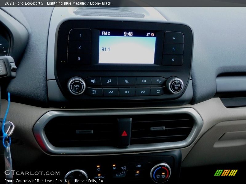 Lightning Blue Metallic / Ebony Black 2021 Ford EcoSport S