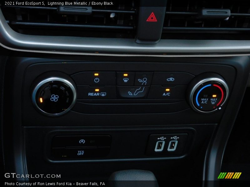 Lightning Blue Metallic / Ebony Black 2021 Ford EcoSport S