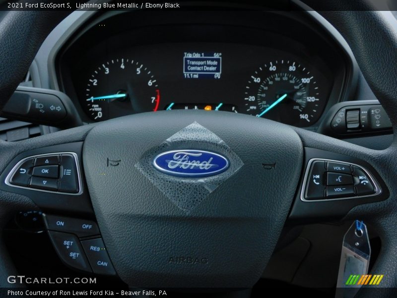 Lightning Blue Metallic / Ebony Black 2021 Ford EcoSport S