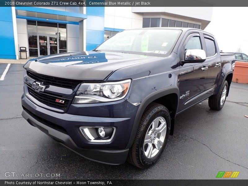 Centennial Blue Metallic / Jet Black 2018 Chevrolet Colorado Z71 Crew Cab 4x4