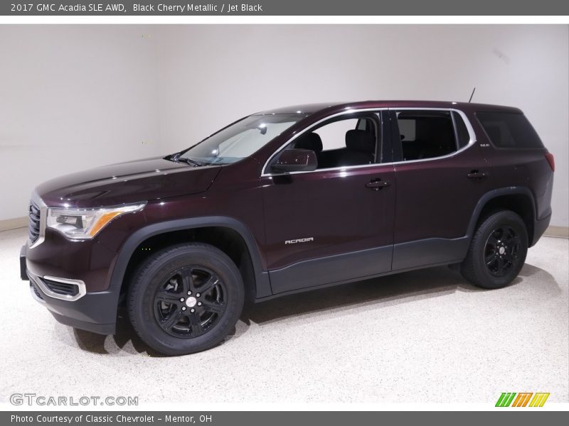 Black Cherry Metallic / Jet Black 2017 GMC Acadia SLE AWD